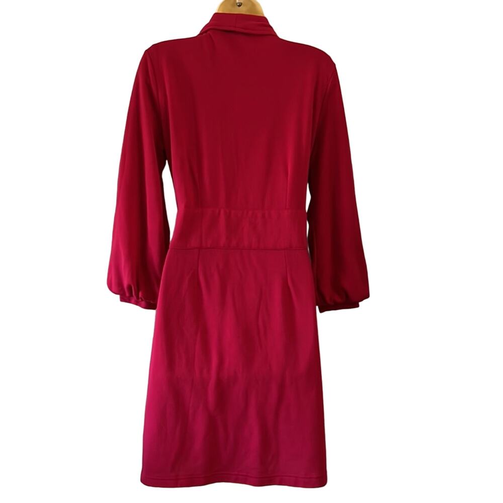 Soma Intimates Red Knit Wrap Robe Woman Size Medium Rhinestone Belt Pockets - Picture 3 of 12